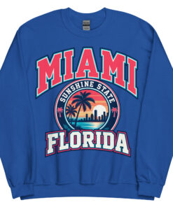 Miami Florida Sunshine State Varsity Sweatshirts Jumpers