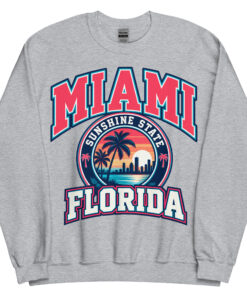 Miami Florida Sunshine State Varsity Sweatshirts Jumpers