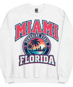 Miami Florida Sunshine State Varsity Sweatshirts Jumpers
