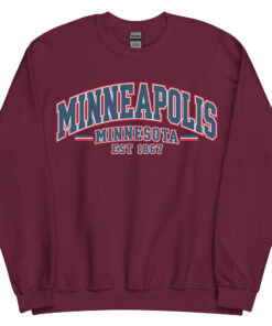 Minneapolis Minnesota Varsity Sweatshirts College Style