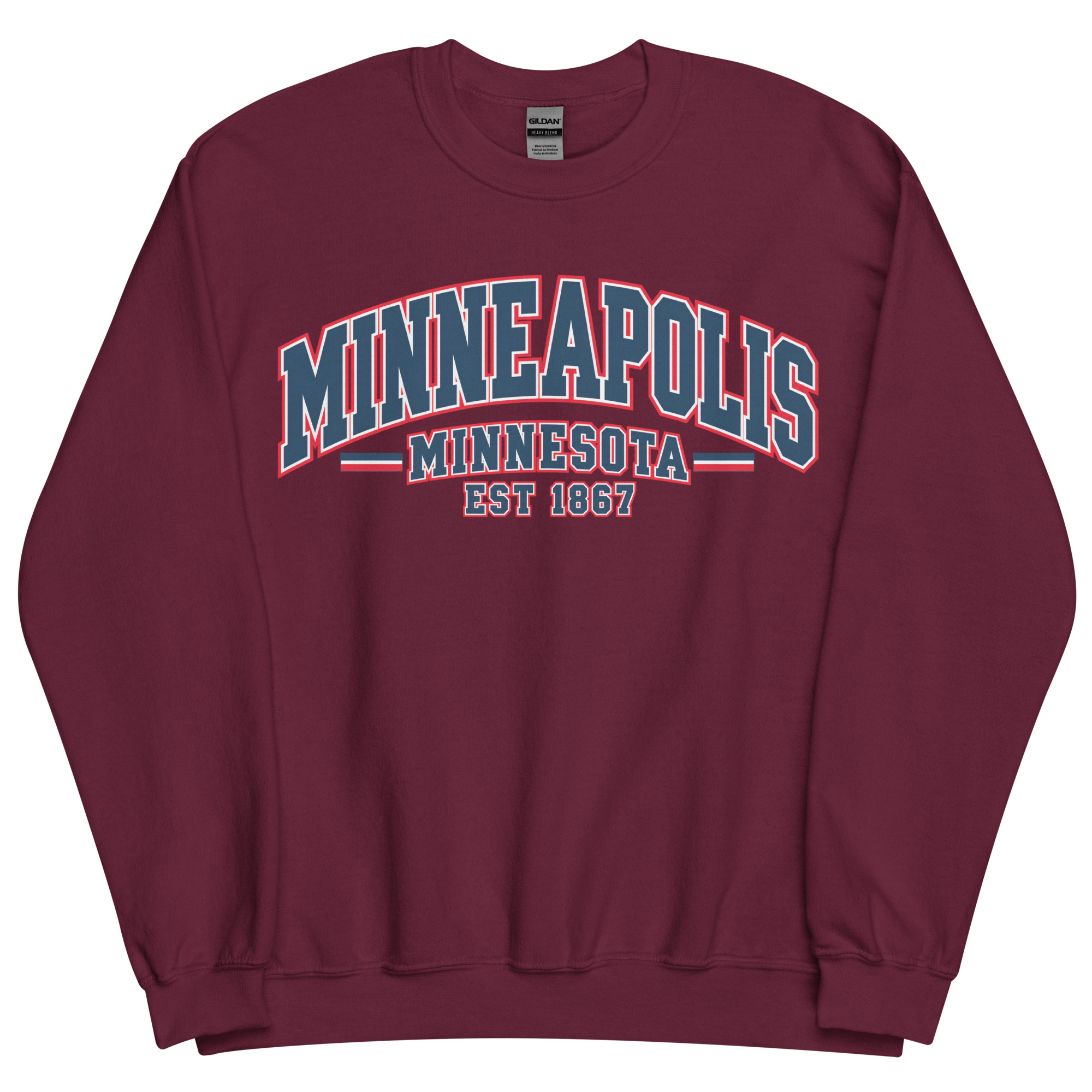 Minneapolis Minnesota Varsity Sweatshirts College Style