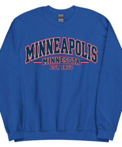 Minneapolis Minnesota Varsity Sweatshirts College Style