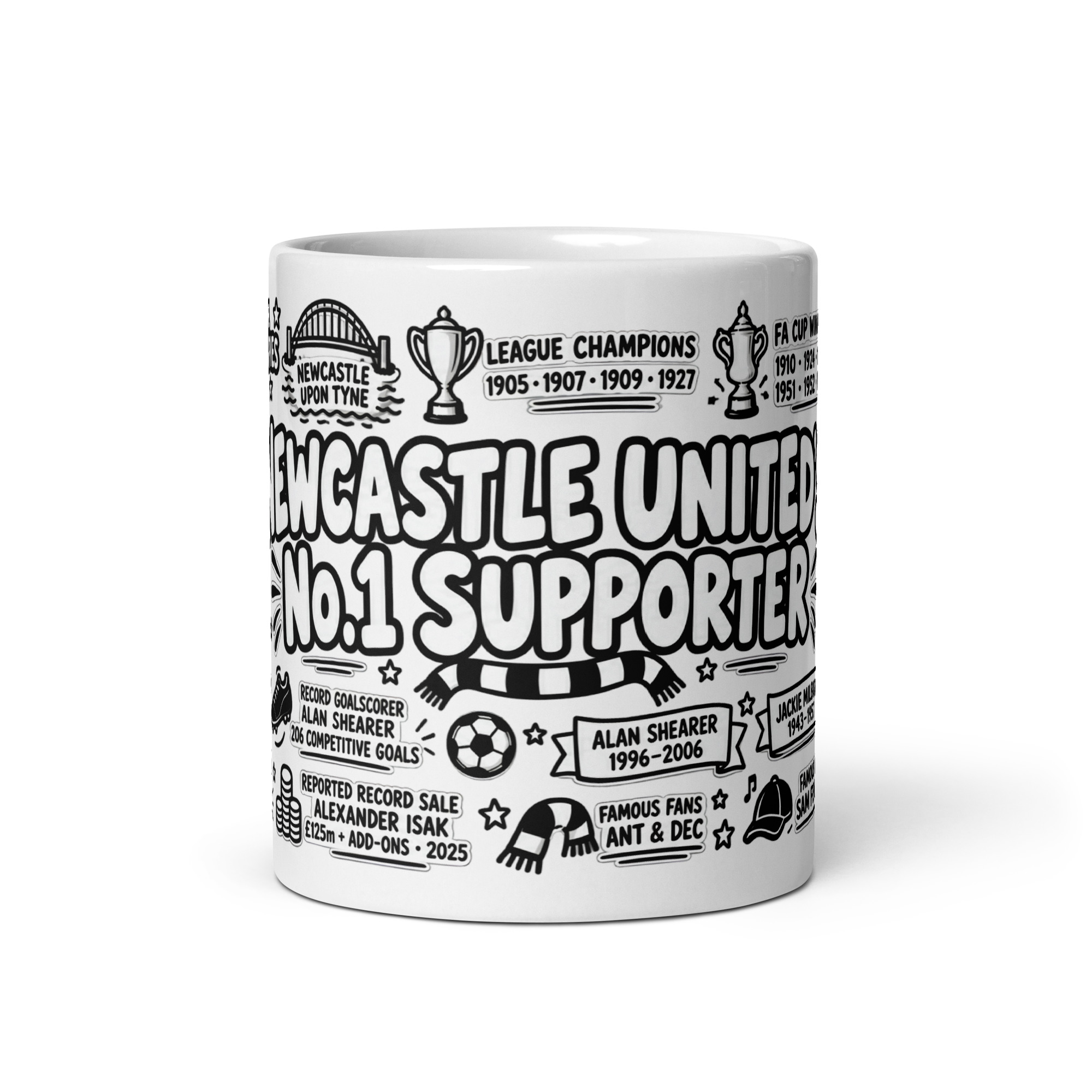 Newcastle United Mug No1 Supporter Gift Mugs