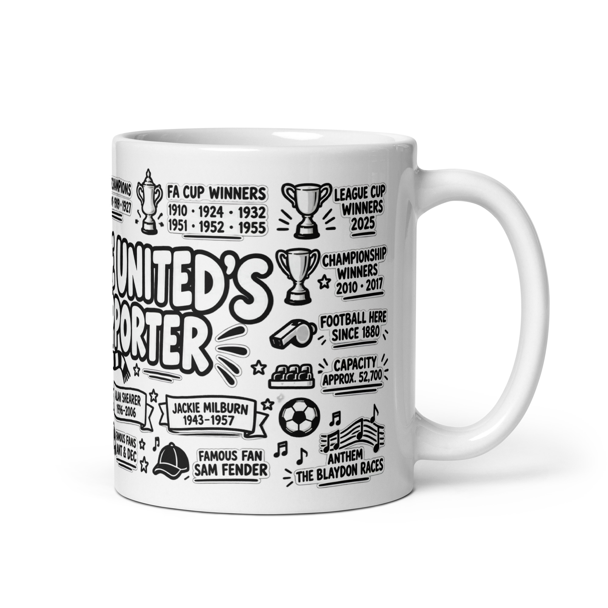 Newcastle United Mug No1 Supporter Gift Mugs