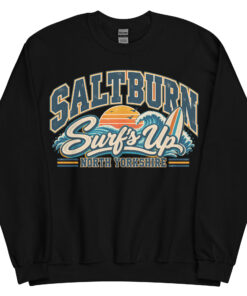 Saltburn North Yorkshire Surfing Jumper Varsity Sweatshirt