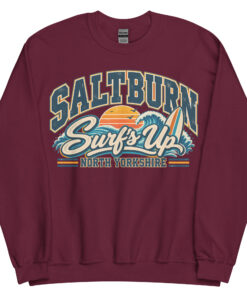 Saltburn North Yorkshire Surfing Jumper Varsity Sweatshirt