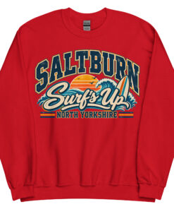 Saltburn North Yorkshire Surfing Jumper Varsity Sweatshirt