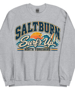 Saltburn North Yorkshire Surfing Jumper Varsity Sweatshirt