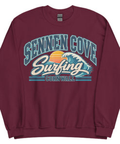 Sennen Cove Cornwall Surfing Jumper Varsity Sweatshirt
