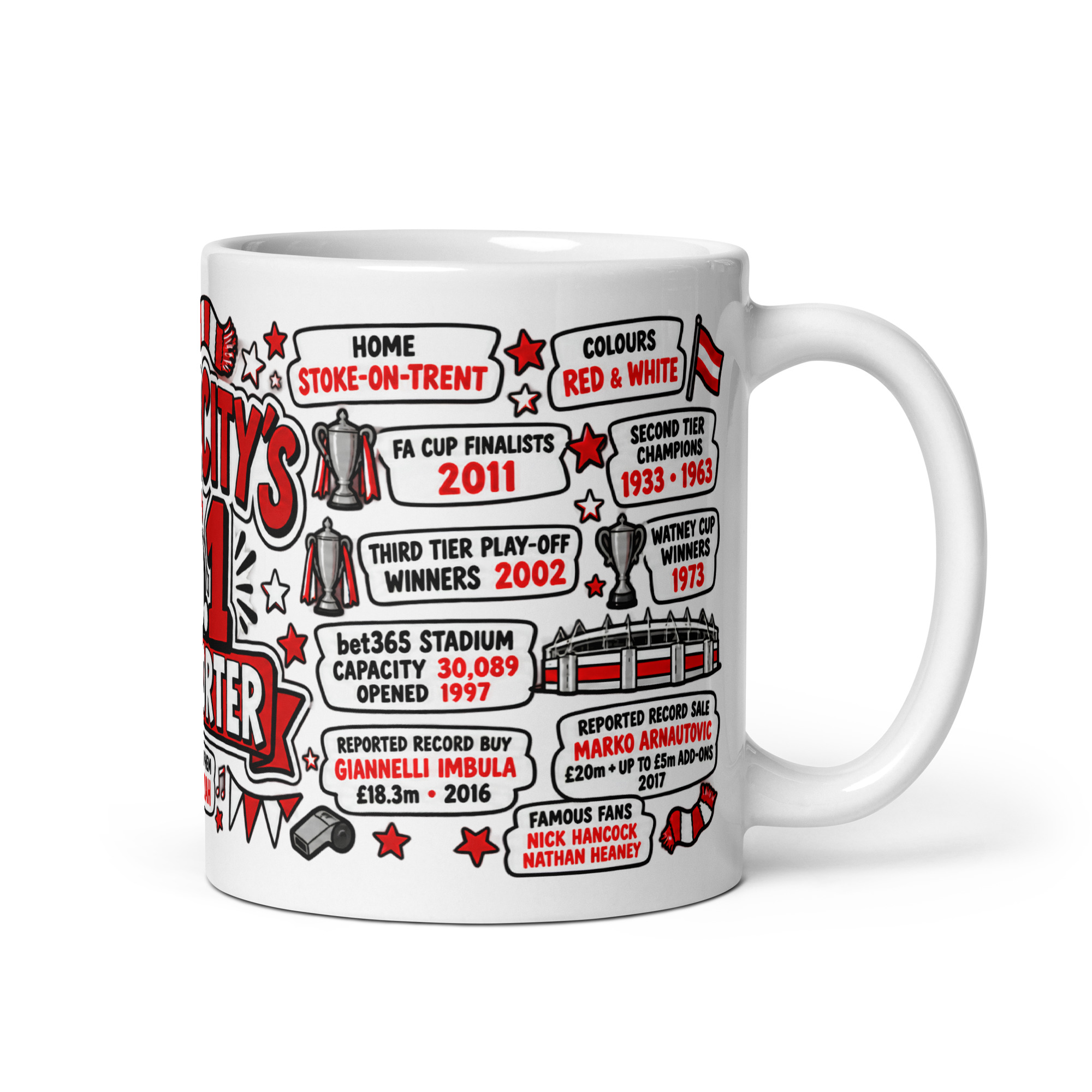 Stoke City Mug No1 Supporter Gift Mugs