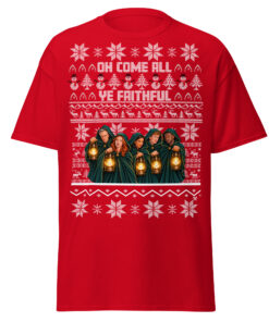 Funny Christmas T-shirt for men with a Christmas jumper parody design