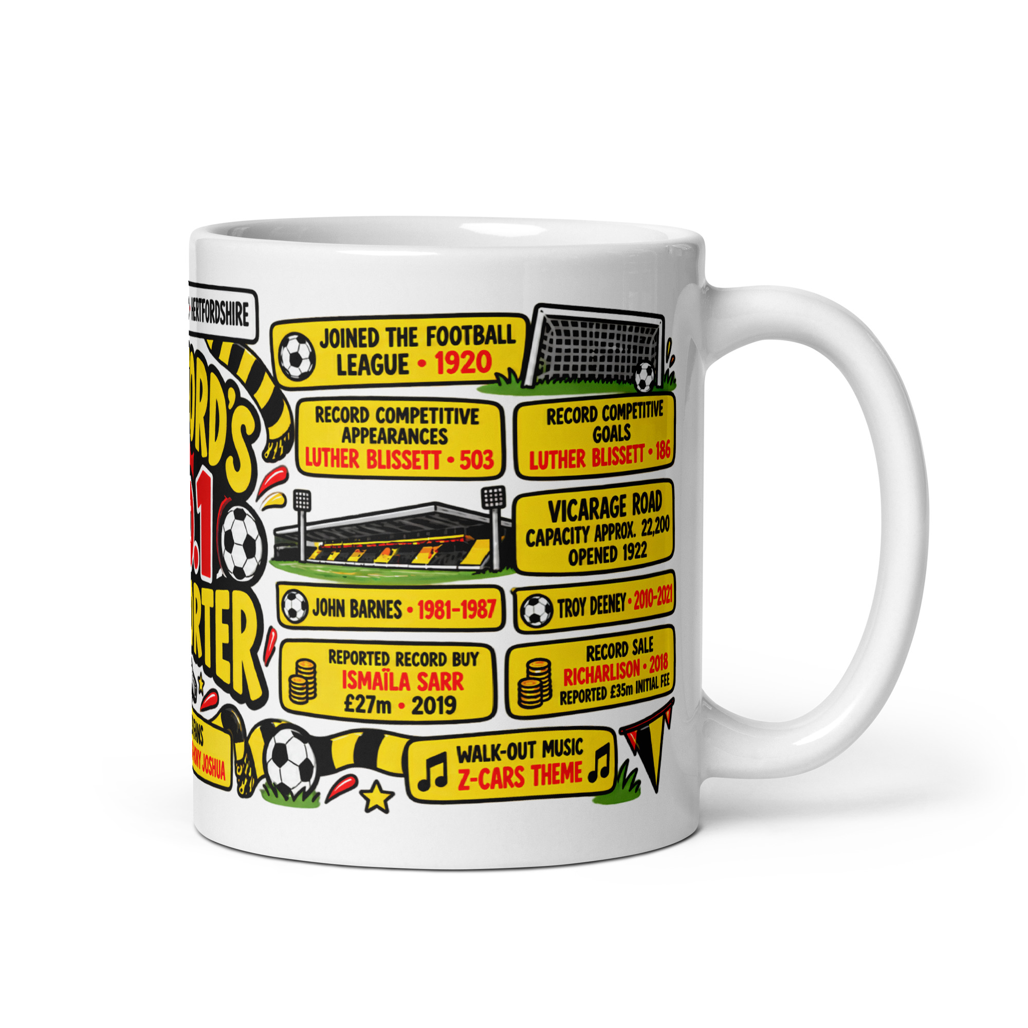 Watford Mug No1 Supporter Gift Mugs