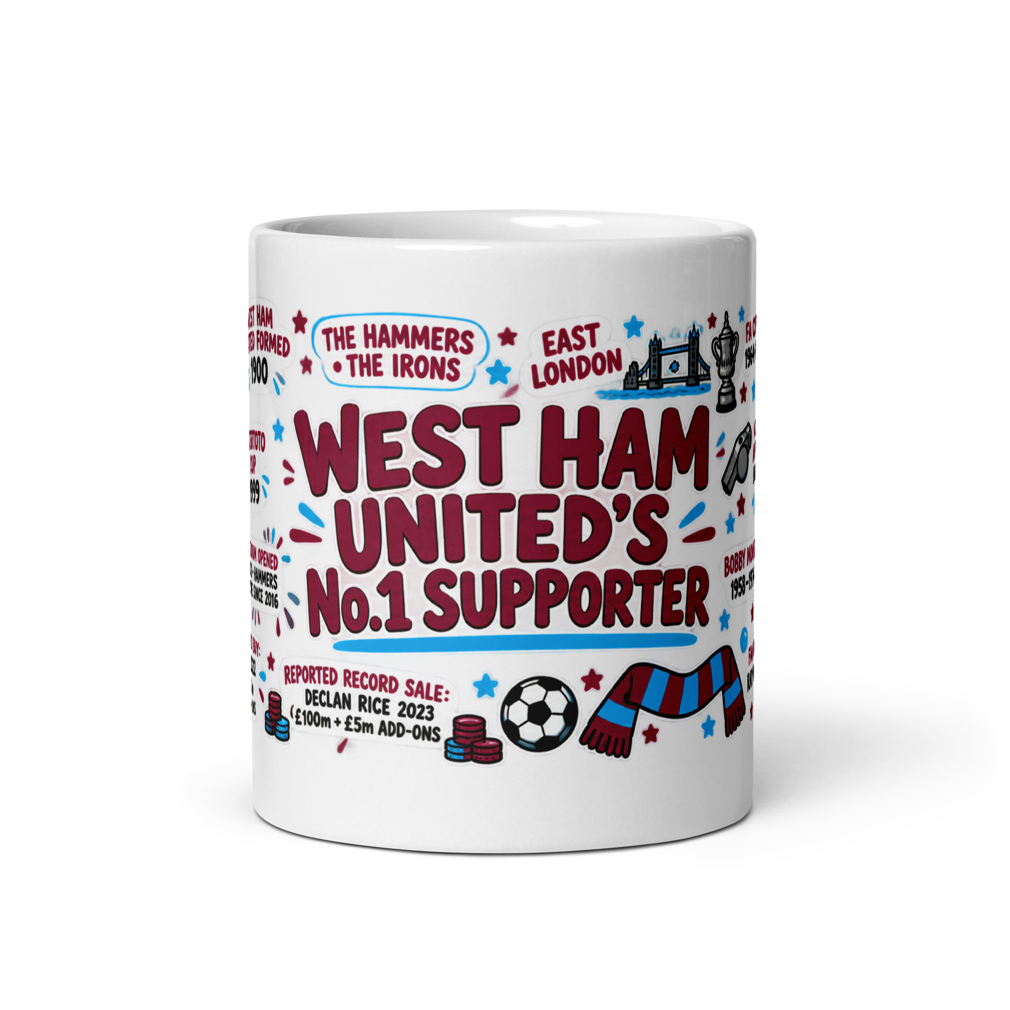 West Ham Mug No1 Supporter Gift Mugs